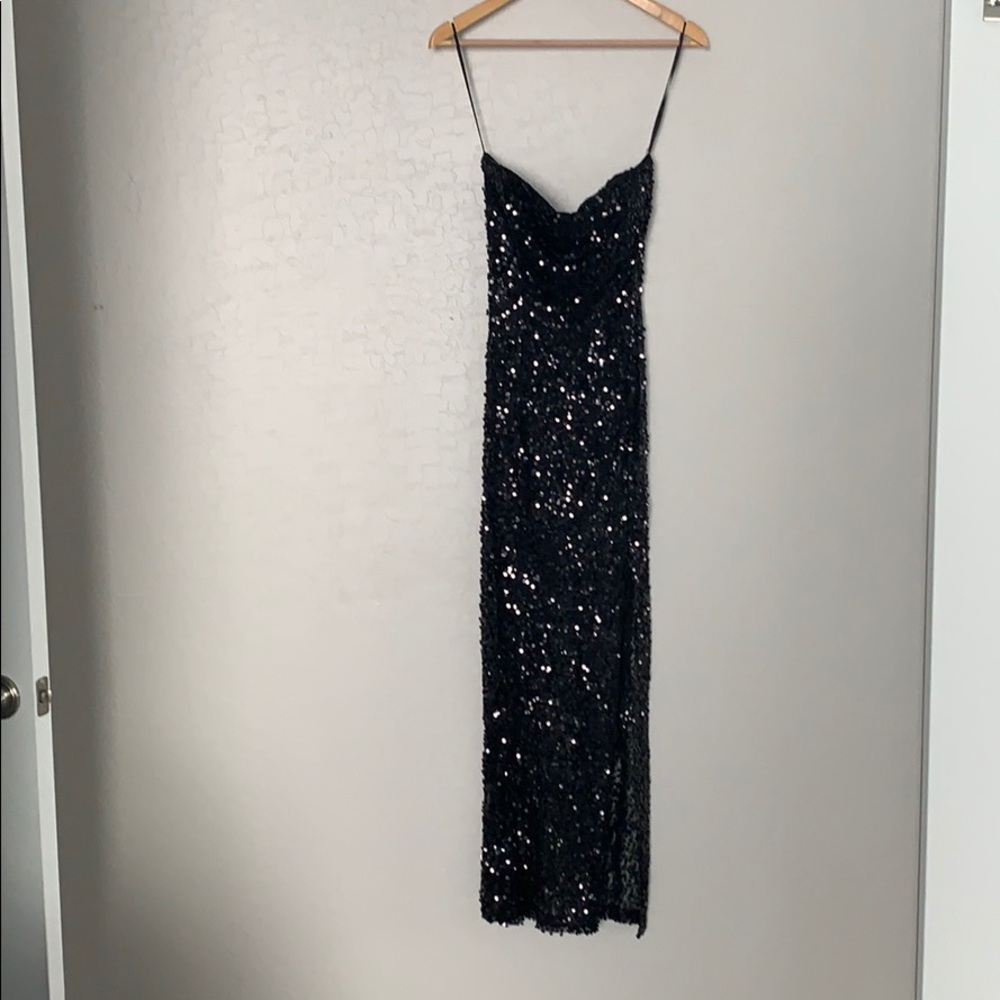 Black sequin dress